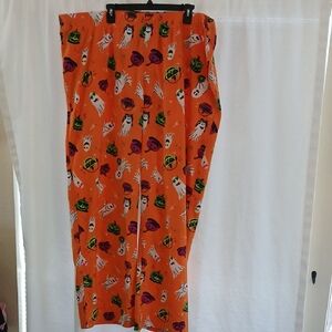Hide And Eek Men's 3XL Orange Halloween Print Pajama Pants